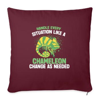 Cadeaux Caméléon - Housse de coussin décorative 45 x 45 cm - bordeaux - Devant