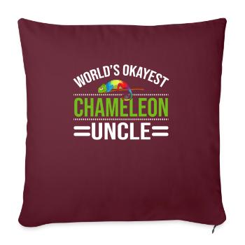 Cadeaux Caméléon - Housse de coussin décorative 45 x 45 cm - bordeaux - Devant