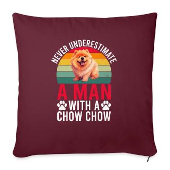 Cadeaux Chow Chow - Housse de coussin décorative 45 x 45 cm - bordeaux - Devant