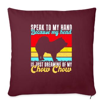 Cadeaux Chow Chow - Housse de coussin décorative 45 x 45 cm - bordeaux - Devant