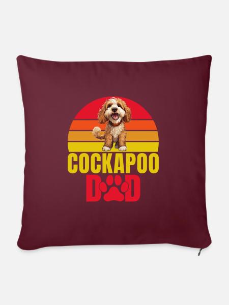 Cockapoo Gifts - Sofakissenbezug 45 x 45 cm - Burgunderrot