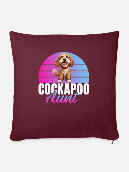 Cockapoo Gifts - Sofakissenbezug 45 x 45 cm - Burgunderrot