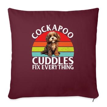 Cadeaux Cockapoo - Housse de coussin décorative 45 x 45 cm - bordeaux - Devant