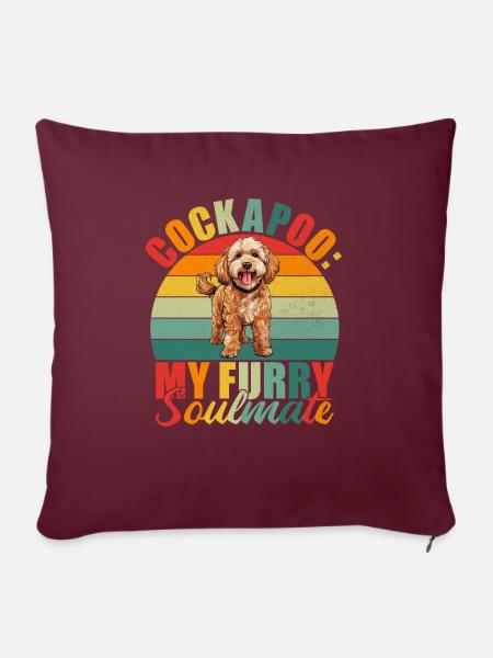 Cockapoo Gifts - Sofakissenbezug 45 x 45 cm - Burgunderrot