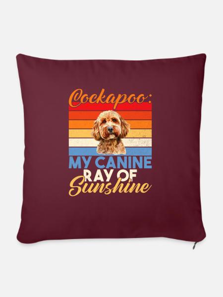 Cockapoo Gifts - Sofakissenbezug 45 x 45 cm - Burgunderrot