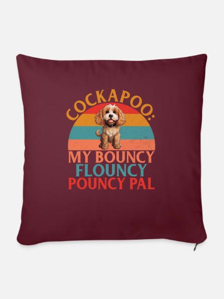 Cockapoo Gifts - Sofakissenbezug 45 x 45 cm - Burgunderrot