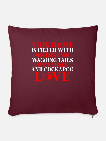 Cockapoo Gifts - Sofakissenbezug 45 x 45 cm - Burgunderrot