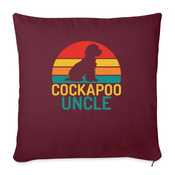 Cockapoo Gifts - Sofakissenbezug 45 x 45 cm - Burgunderrot - Vorne