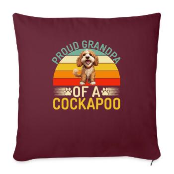 Cockapoo Gifts - Sofa pillowcase 17,3'' x 17,3'' (45 x 45 cm) - burgundy - Front