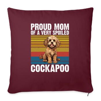 Cockapoo Gifts - Sofa pillowcase 17,3'' x 17,3'' (45 x 45 cm) - burgundy - Front