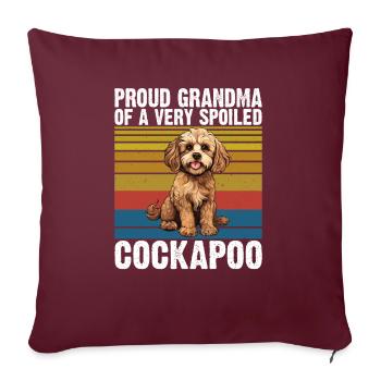 Cockapoo Gifts - Sofa pillowcase 17,3'' x 17,3'' (45 x 45 cm) - burgundy - Front