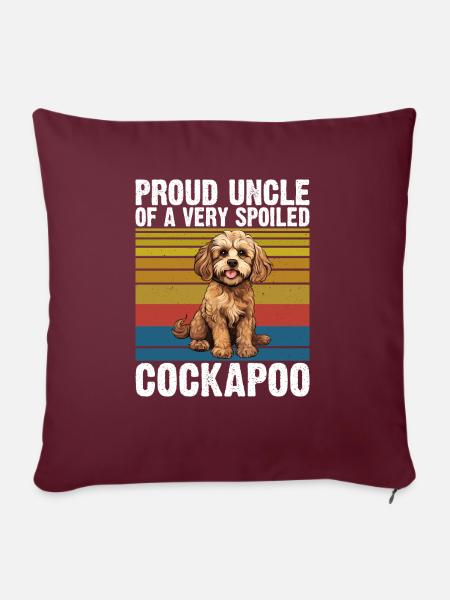 Cockapoo Gifts - Sofakissenbezug 45 x 45 cm - Burgunderrot