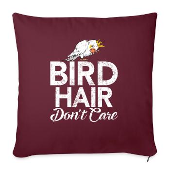 Cadeaux de calopsitte - Housse de coussin décorative 45 x 45 cm - bordeaux - Devant