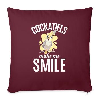 Cadeaux de calopsitte - Housse de coussin décorative 45 x 45 cm - bordeaux - Devant