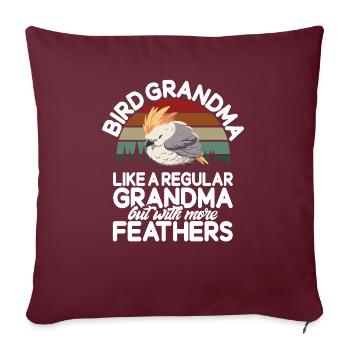 Cadeaux de calopsitte - Housse de coussin décorative 45 x 45 cm - bordeaux - Devant