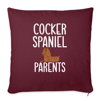 Cadeaux Cocker Spaniel - Housse de coussin décorative 45 x 45 cm - bordeaux - Devant