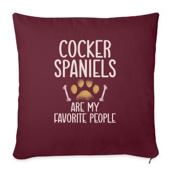 Cocker Spaniel Gifts - Sofakissenbezug 45 x 45 cm - Burgunderrot - Vorne