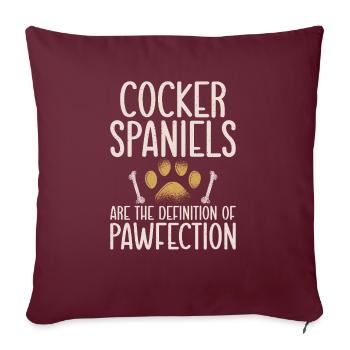 Cadeaux Cocker Spaniel - Housse de coussin décorative 45 x 45 cm - bordeaux - Devant