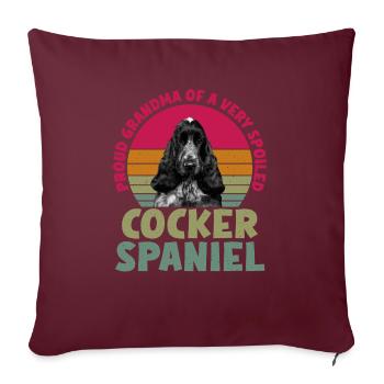 Cocker Spaniel Gifts - Sofakissenbezug 45 x 45 cm - Burgunderrot - Vorne