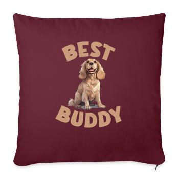 Cocker Spaniel Gifts - Sofa pillowcase 17,3'' x 17,3'' (45 x 45 cm) - burgundy - Front