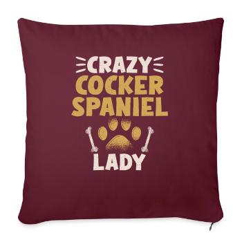 Cocker Spaniel Gifts - Sofa pillowcase 17,3'' x 17,3'' (45 x 45 cm) - burgundy - Front