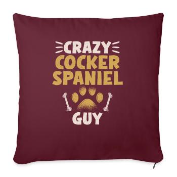 Cadeaux Cocker Spaniel - Housse de coussin décorative 45 x 45 cm - bordeaux - Devant