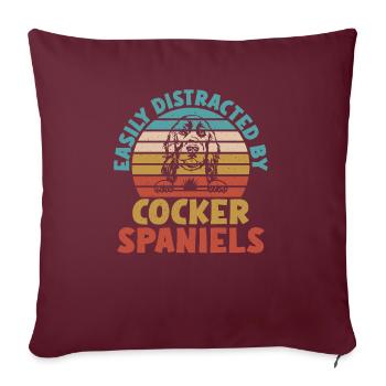 Cocker Spaniel Gifts - Sofakissenbezug 45 x 45 cm - Burgunderrot - Vorne