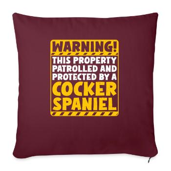Cocker Spaniel Gifts - Sofakissenbezug 45 x 45 cm - Burgunderrot - Vorne