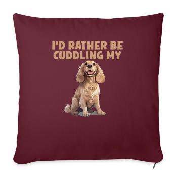 Cadeaux Cocker Spaniel - Housse de coussin décorative 45 x 45 cm - bordeaux - Devant