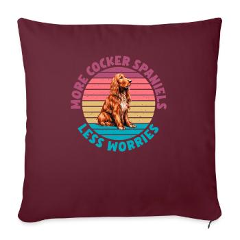 Cocker Spaniel Gifts - Sofakissenbezug 45 x 45 cm - Burgunderrot - Vorne