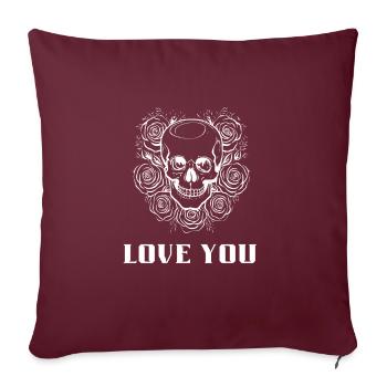 Love You - Sofa pillowcase 17,3'' x 17,3'' (45 x 45 cm) - burgundy - Front