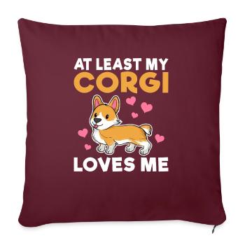 Corgi Gifts for Corgi Lovers - Sofa pillowcase 17,3'' x 17,3'' (45 x 45 cm) - burgundy - Front