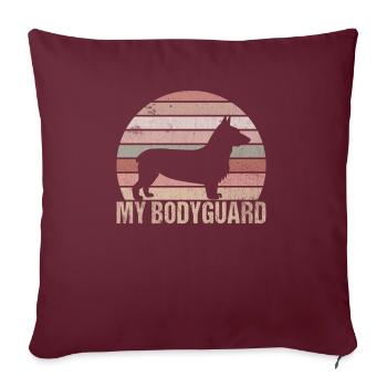 Corgi Gifts for Corgi Lovers - Sofa pillowcase 17,3'' x 17,3'' (45 x 45 cm) - burgundy - Front