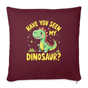 Décorations de fête de dinosaures - Housse de coussin décorative 45 x 45 cm - bordeaux - Devant