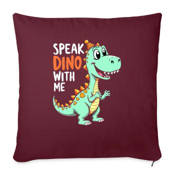 Décorations de fête de dinosaures - Housse de coussin décorative 45 x 45 cm - bordeaux - Devant