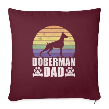 Doberman Gifts - Sofa pillowcase 17,3'' x 17,3'' (45 x 45 cm) - burgundy - Front