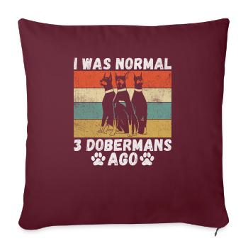Doberman Gifts - Sofa pillowcase 17,3'' x 17,3'' (45 x 45 cm) - burgundy - Front