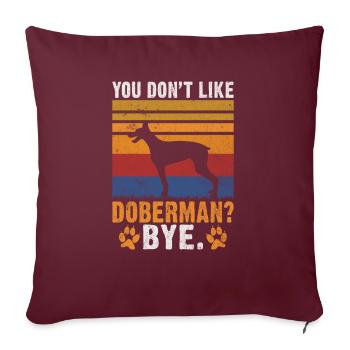 Doberman Gifts - Sofa pillowcase 17,3'' x 17,3'' (45 x 45 cm) - burgundy - Front