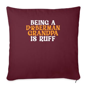 Doberman Gifts - Sofa pillowcase 17,3'' x 17,3'' (45 x 45 cm) - burgundy - Front
