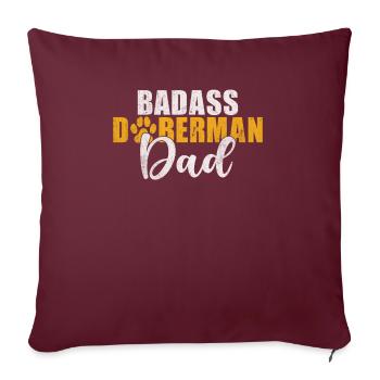 Doberman Gifts - Sofakissenbezug 45 x 45 cm - Burgunderrot - Vorne