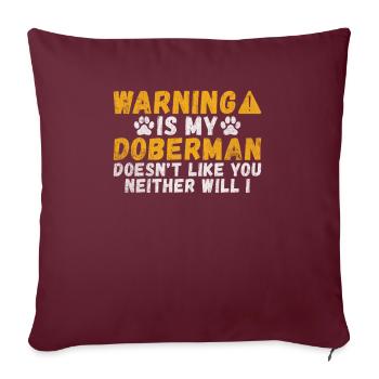 Doberman Gifts - Sofa pillowcase 17,3'' x 17,3'' (45 x 45 cm) - burgundy - Front