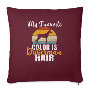 Doberman Gifts - Sofa pillowcase 17,3'' x 17,3'' (45 x 45 cm) - burgundy - Front