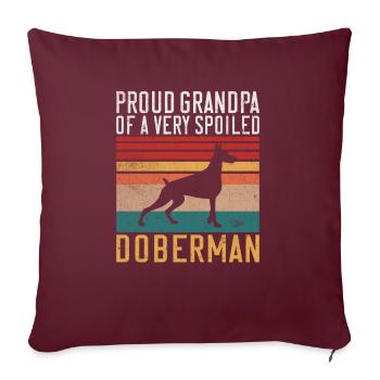 Doberman Gifts - Sofa pillowcase 17,3'' x 17,3'' (45 x 45 cm) - burgundy - Front