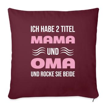 TWO TITLES OH MY GOD - Sofa pillowcase 17,3'' x 17,3'' (45 x 45 cm) - burgundy - Front