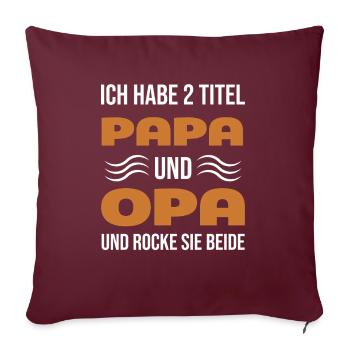 TWO TITLES OH MY GOD - Sofa pillowcase 17,3'' x 17,3'' (45 x 45 cm) - burgundy - Front
