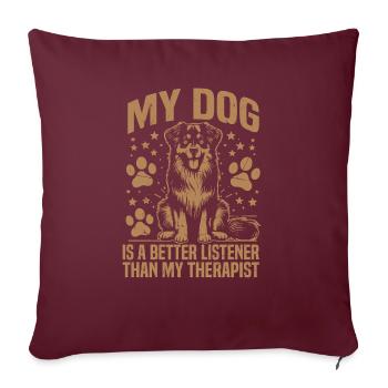 Dog Dad Gifts for Men - Sofakissenbezug 45 x 45 cm - Burgunderrot - Vorne