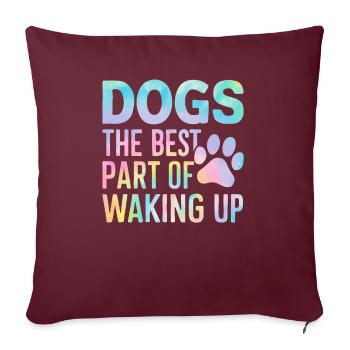 Cadeaux de grand-mère pour chien - Housse de coussin décorative 45 x 45 cm - bordeaux - Devant