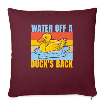 Cadeaux de canard pour les amateurs de canard - Housse de coussin décorative 45 x 45 cm - bordeaux - Devant