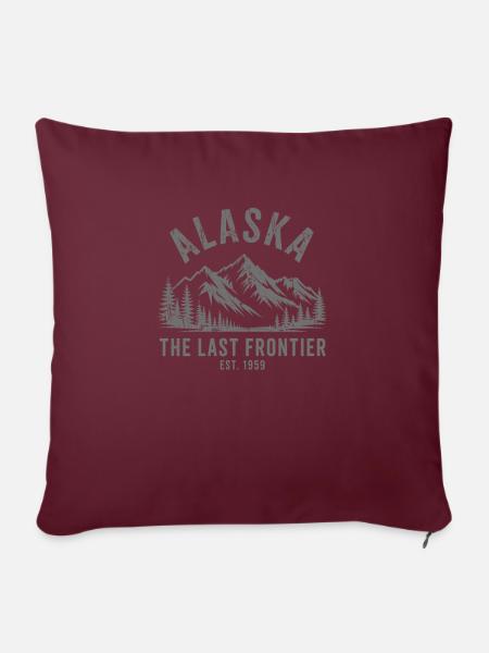 Alaska Mountains - Sofakissenbezug 45 x 45 cm - Burgunderrot