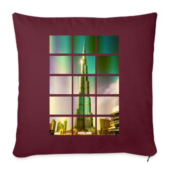 Dubai Burj Khalifa Vereinigte Arabische Emirate - Sofakissenbezug 45 x 45 cm - Burgunderrot - Vorne